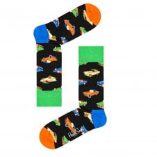 Classic Cars Black Luxury Combed Cotton Ladies Socks
