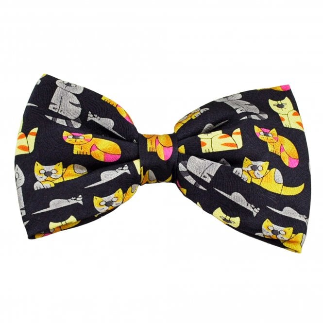 Colourful Cats Silk Men's Bow Tie