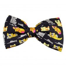 Colourful Cats Silk Men's Bow Tie