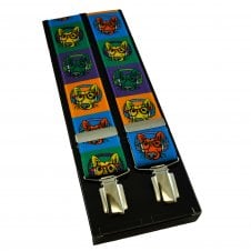 Colourful Funky Dogs wearing Glasses & Headphones Men's Trouser Braces