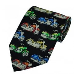 Colourful Motorbikes Novelty Tie