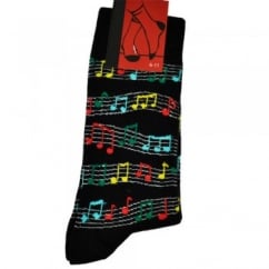 Colourful Music Notes Men's Novelty Socks