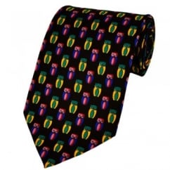 Colourful Owls Silk Novelty Tie