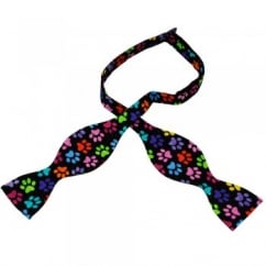 Colourful Paw Print Novelty Self Tie Bow Tie