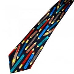 Colourful Pencil Crayons Novelty Tie