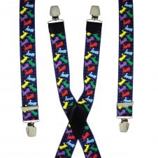 Colourful Steam Trains Men's Trouser Braces
