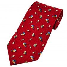 Computer IT Themed Red Men's Novelty Tie