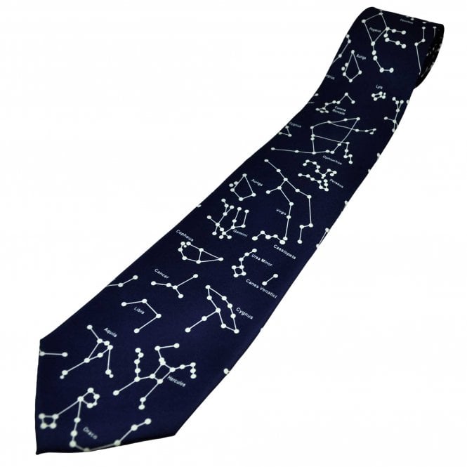Constellations Navy Blue Men's Novelty Tie