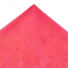 Coral Pink Paisley Patterned Pocket Square Handkerchief