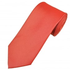 Coral Pink Waffle Patterned Men's Tie