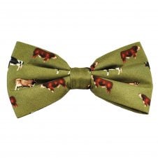 Cows Green Novelty Bow Tie
