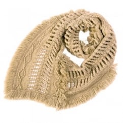 Cream Juju Haze Scarf by Lettuce of London