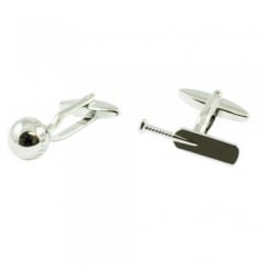 Cricket Bat & Ball Novelty Cufflinks