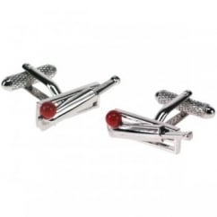 Cricket Bat/Wicket Novelty Cufflinks