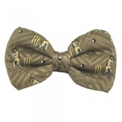 Cricket Beige Novelty Silk Bow Tie