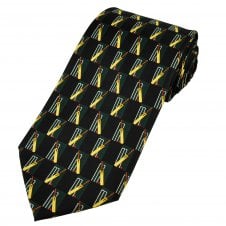 Cricket Navy Blue & Green Men's Novelty Tie