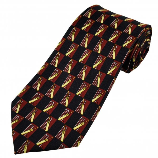 Cricket Navy Blue & Red Men's Novelty Tie