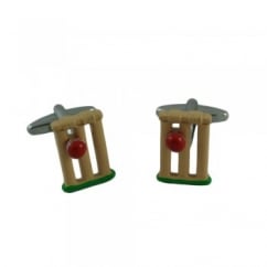 Cricket Wicket & Ball Novelty Cufflinks