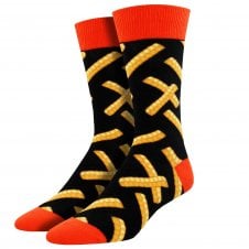 Crinkle Cut Chips Black Luxury Men's Socks