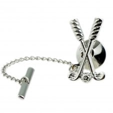 Crossed Golf Clubs Golfers Tie Tac