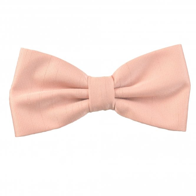 Dark Blush Pink Slub Textured Men's Bow Tie