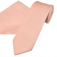 Dark Blush Pink Slub Textured Men's Tie & Pocket Square Handkerchief Set
