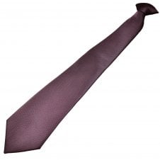 Dark Mauve & Black Micro Pattern Textured Men's Clip On Tie