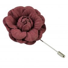 Dark Mauve Pink Boutonnière, Flower Stick Pin Buttonhole