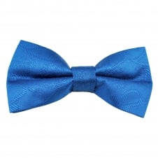 Dark Royal Blue Paisley Patterned Men's Bow Tie