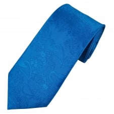 Dark Royal Blue Paisley Patterned Men's Tie