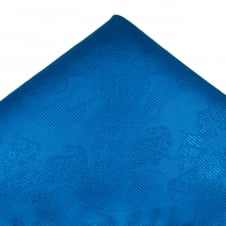 Dark Royal Blue Paisley Patterned Pocket Square Handkerchief