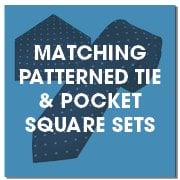 Matching Patterned Tie and Pocket Square Sets