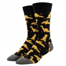 Dinosaur Nuggets Black Luxury Men's Socks