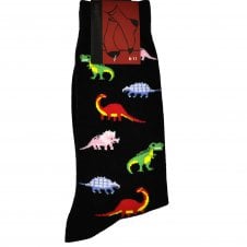 Dinosaurs Black Men's Novelty Socks