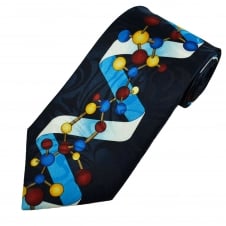 DNA Helix Navy Blue Novelty Tie