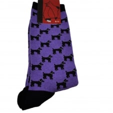 Dogs Purple Men's Novelty Socks