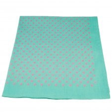 Duck Egg Blue & Pink Polka Dot Bandana Neckerchief