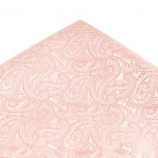 Dusky Pink Paisley Pattern Boys Pocket Square Handkerchief