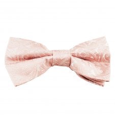 Dusky Pink Paisley Pattern Men's Bow Tie