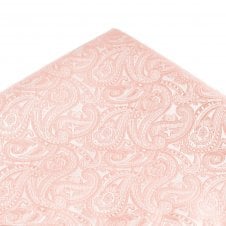 Dusky Pink Paisley Pattern Pocket Square Handkerchief