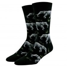 Elephants Black Luxury Men's Socks