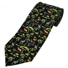 Elephants, Zebras & Trees Men's Novelty Tie