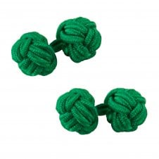 Emerald Green Elastic Knot Cufflinks