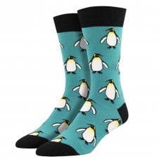 Emperor Penguin Blue Luxury Men's Socks