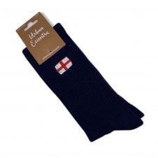 England Flag St. George's Cross Navy Blue Cotton Rich Socks