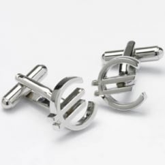 Euro Sign Novelty Cufflinks