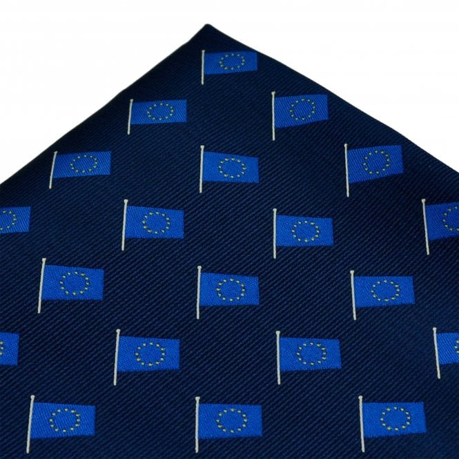 European Union Flag of Europe Navy Blue Pocket Square Handkerchief