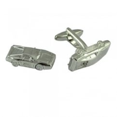 Ferrari Style Car Novelty Cufflinks - Silver Colour