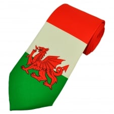 Flag of Wales Welsh Red Dragon Men's Novelty Tie