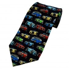 Flashy Cars Silk Men's Novelty Tie
